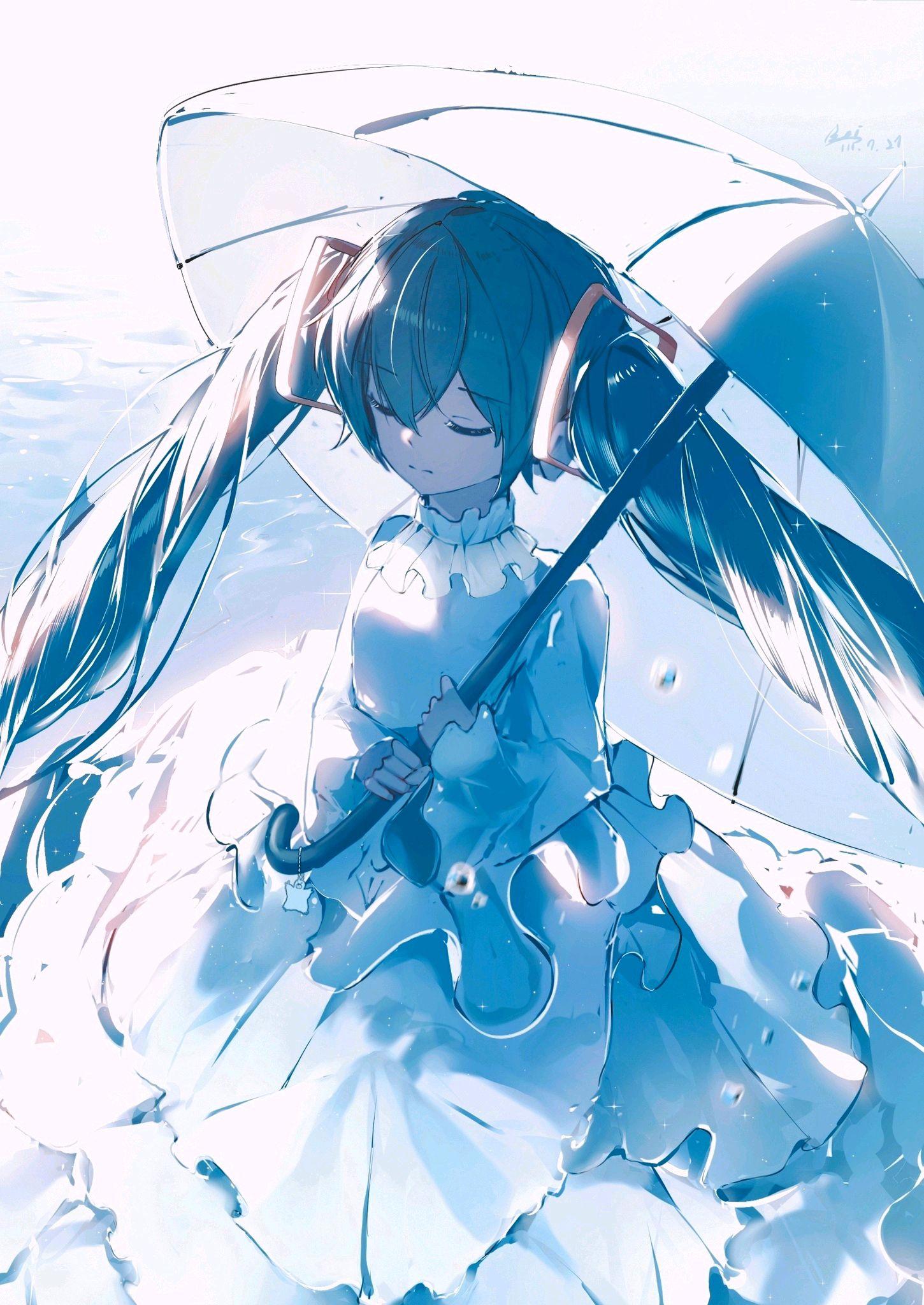 有没有撑伞的动漫女生头像啊?