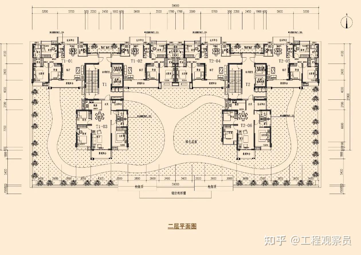 两栋合在一起的品字楼如何选择户型和楼层?