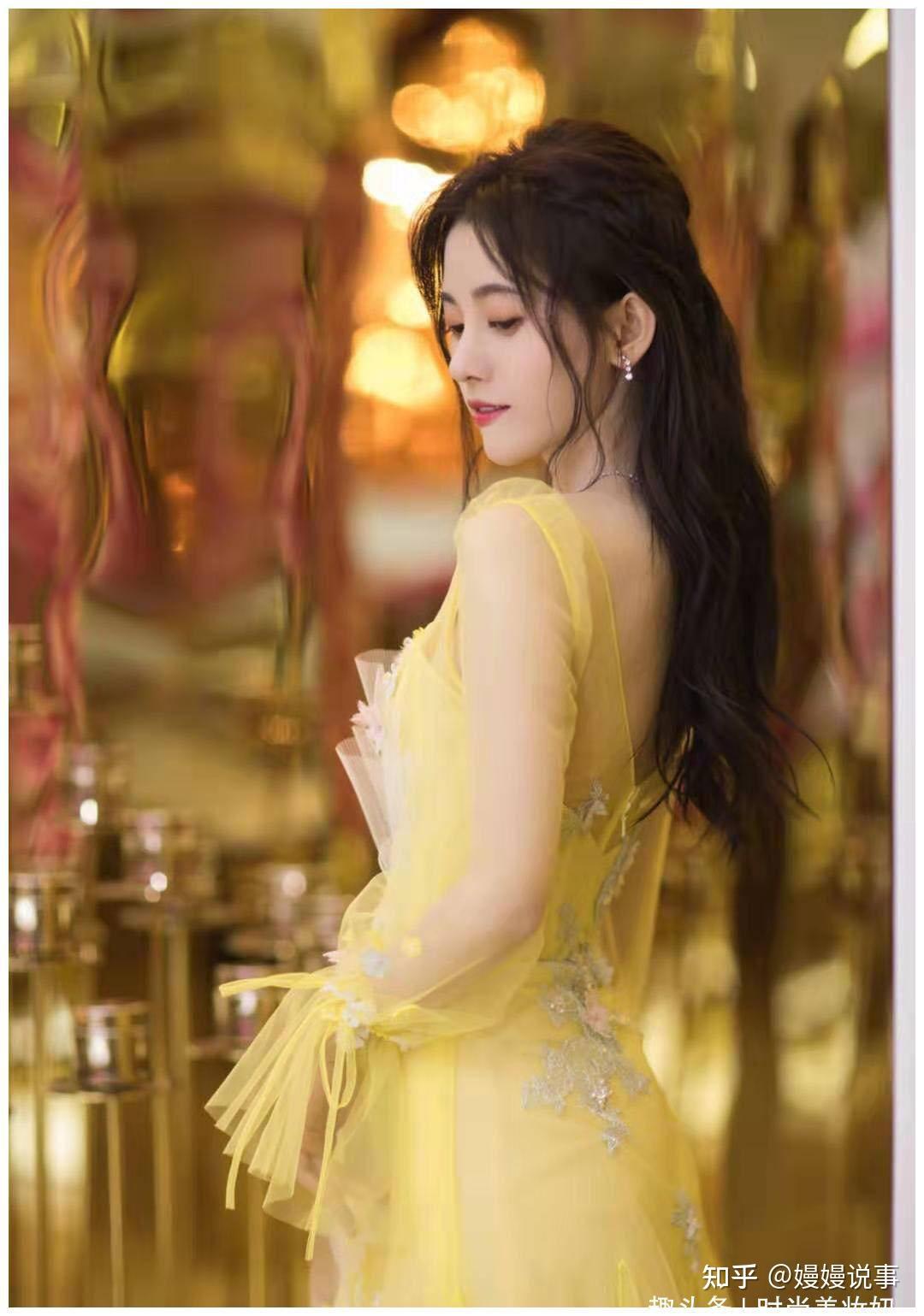 鞠婧祎也太美了吧穿黄色薄纱连衣裙配半马尾气质惊艳美炸了