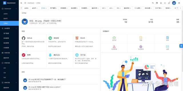 Naive Admin Element 我们来晚了 没想到颜值这么好看 - 知乎