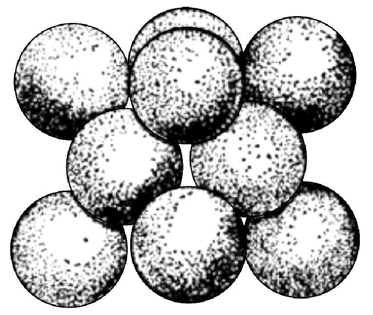 铝原子(铝离子)位于晶格的节点上和面的中心,这相当于每个晶格内有 4