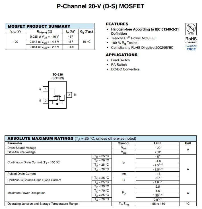 AP2301GN场效应管：技术规格参数、工作原理与应用电路全解析 - 知乎