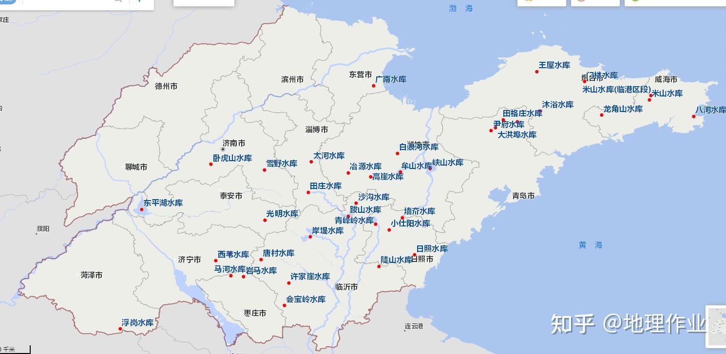 山东省大型水库名单