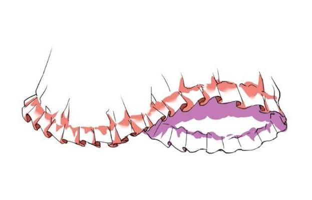 裙子褶皱花边怎么画教你绘制简易可爱褶皱花边画法
