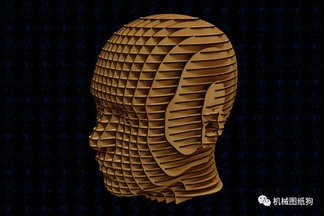生活艺术头部拼装激光切割模型3d图纸多种格式
