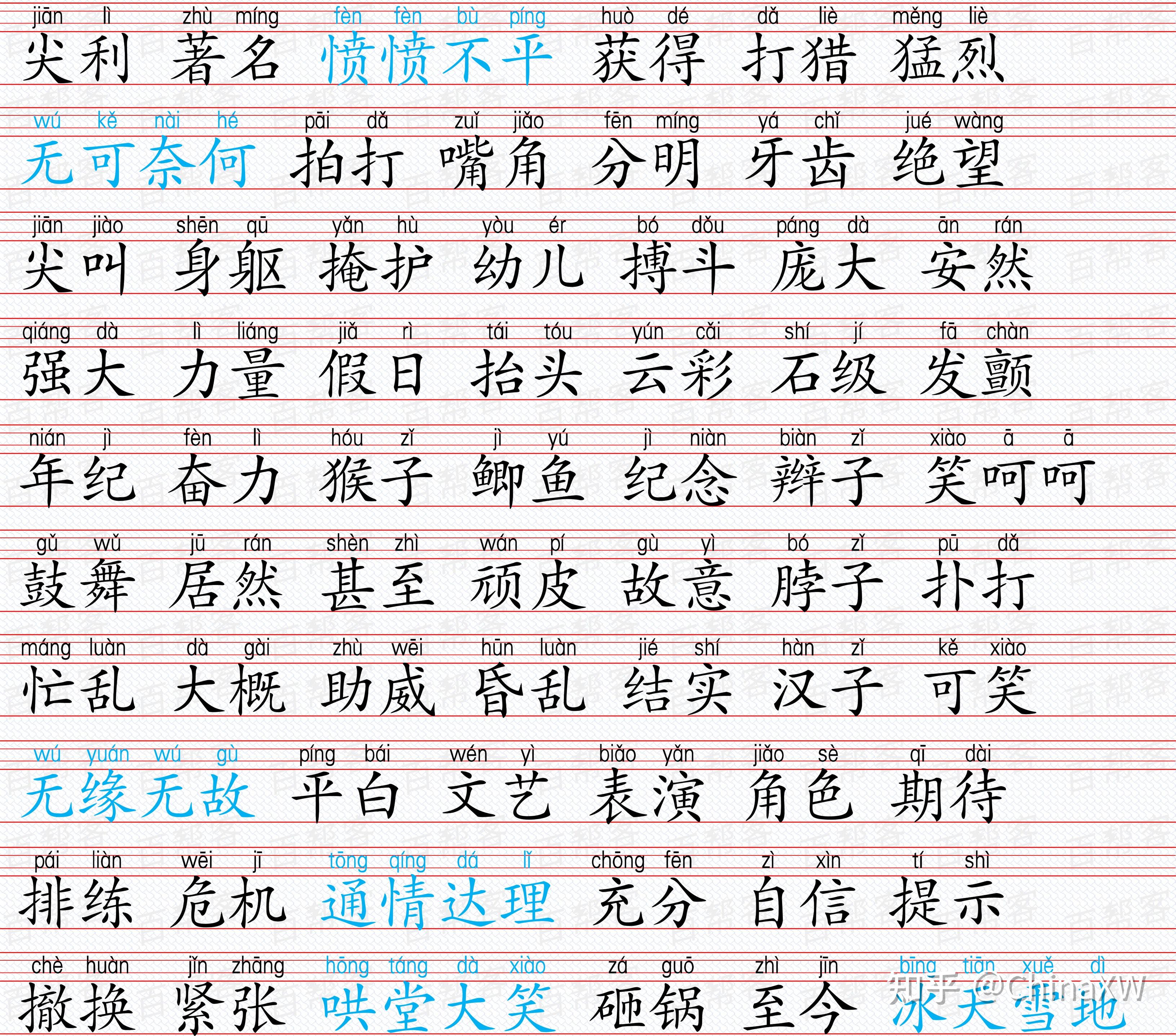 小学词语合集,全网最全,没有之一!-小学所有词语积累大全