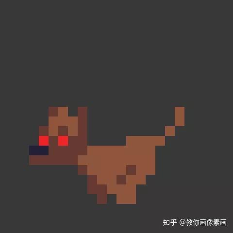 笨办法学像素画:Q版四足生物简单跑步动画
