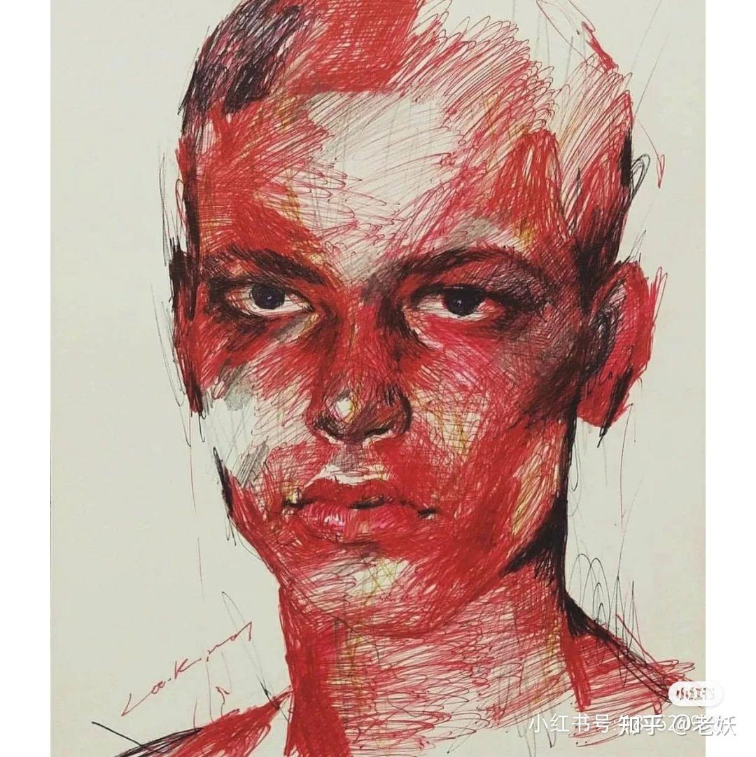 有没有跟这类似能当头像的色彩石膏头或者男青年头?