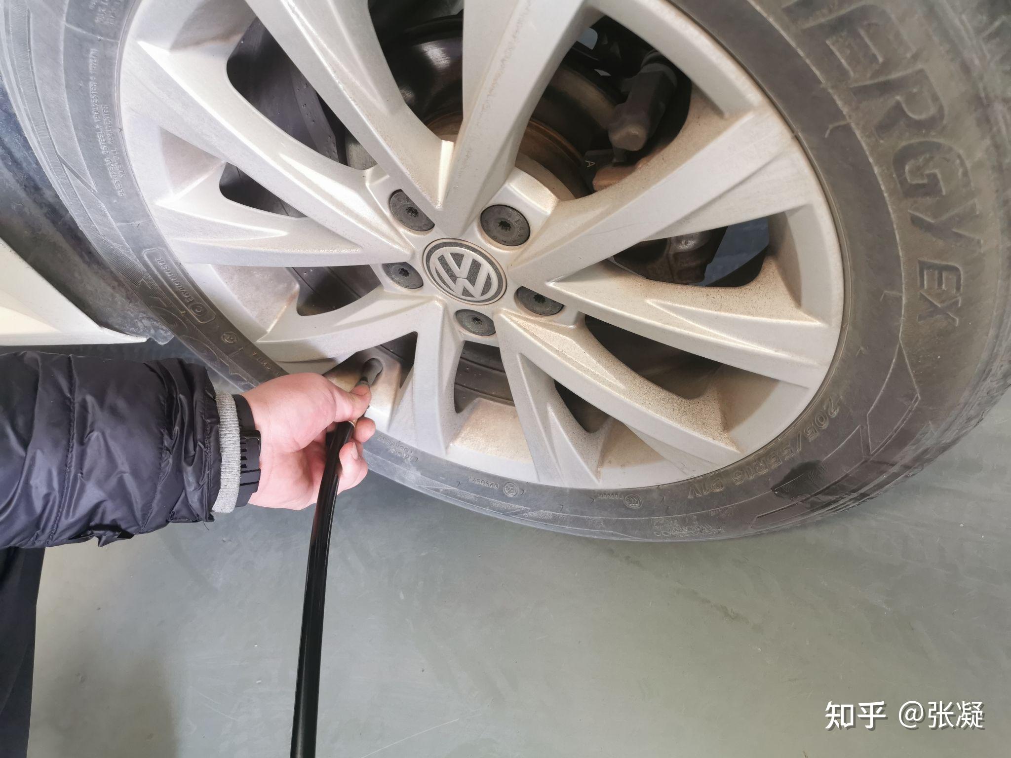 给朗逸汽车充气