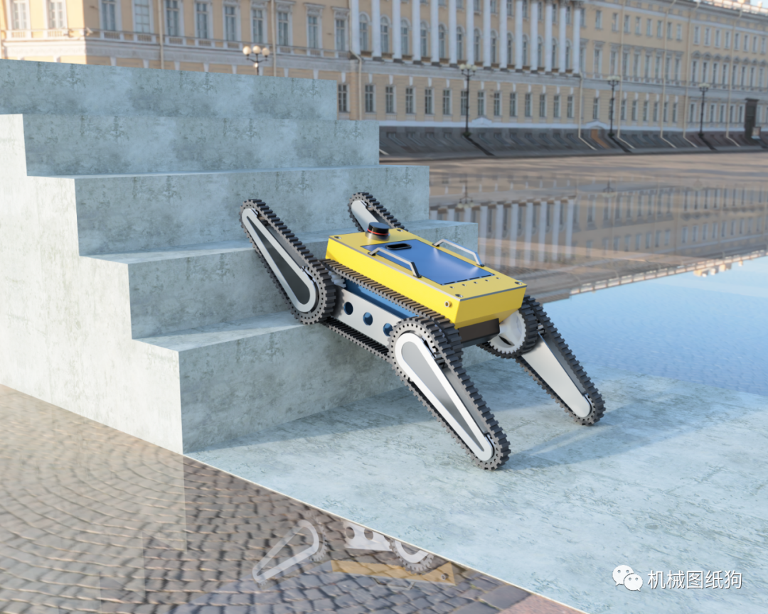 【机器人】极限地形爬楼梯履带车3d图纸 iges格式 - 知乎