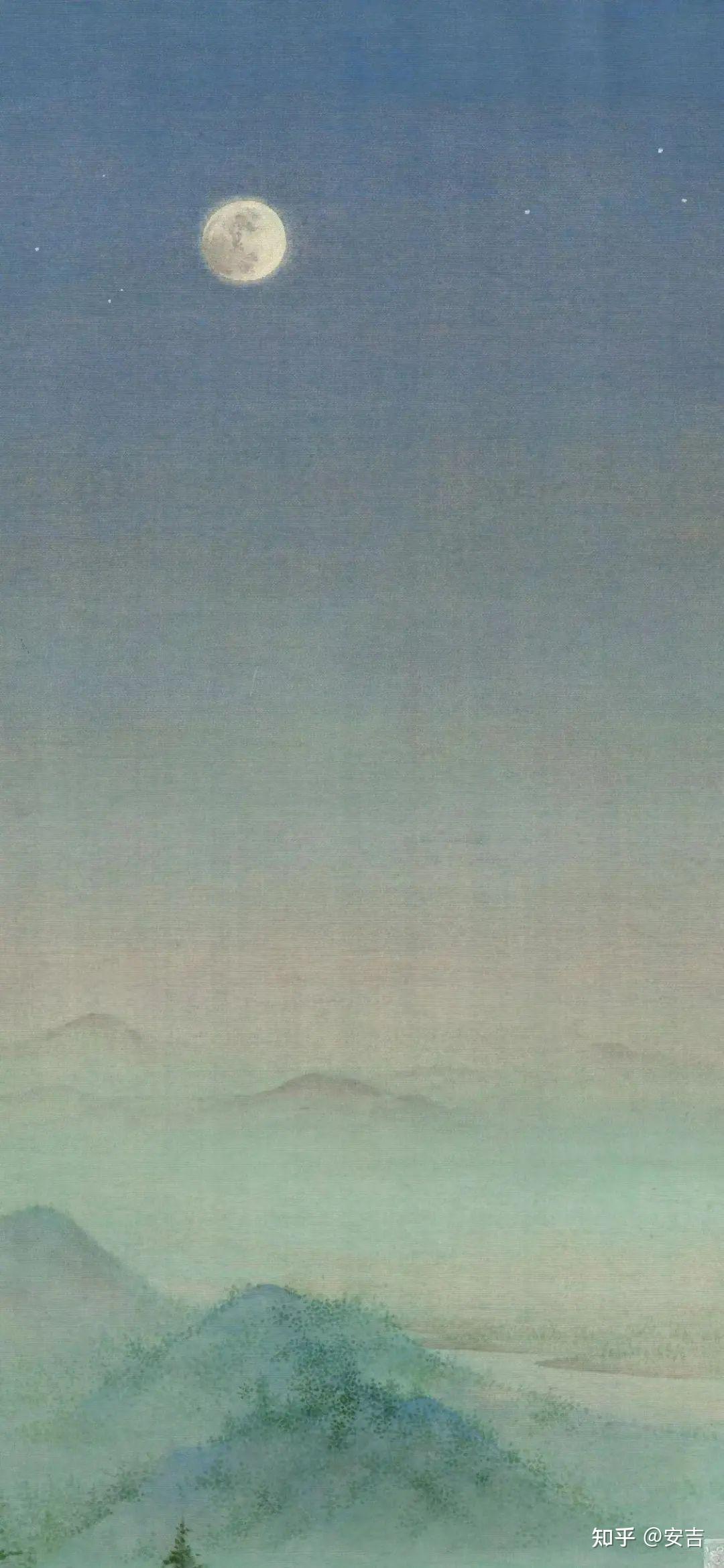 修藝堂作品 -- 靜夜思 絹本重彩 - 知乎