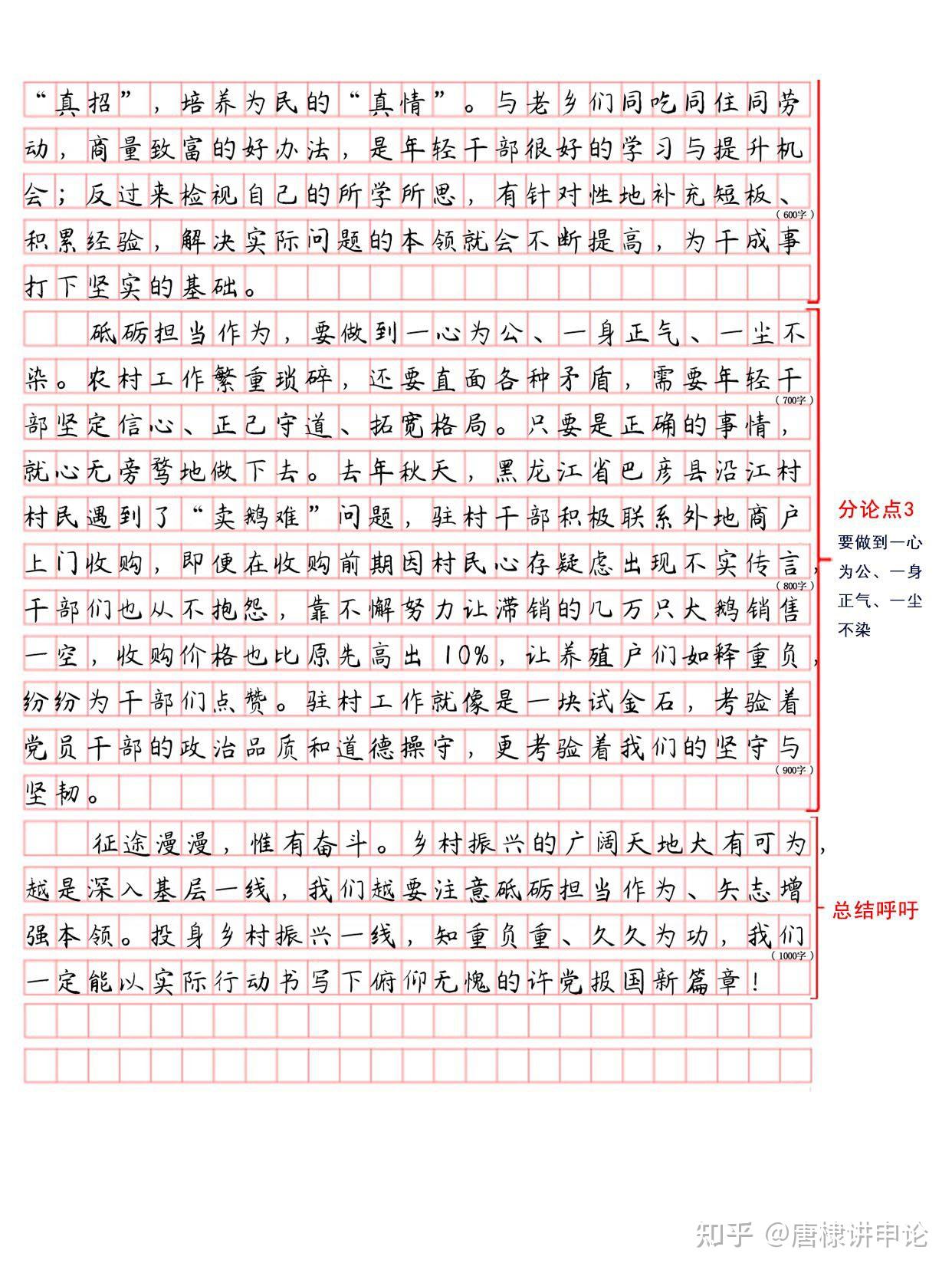 申论联考范文投身乡村振兴砥砺担当作为