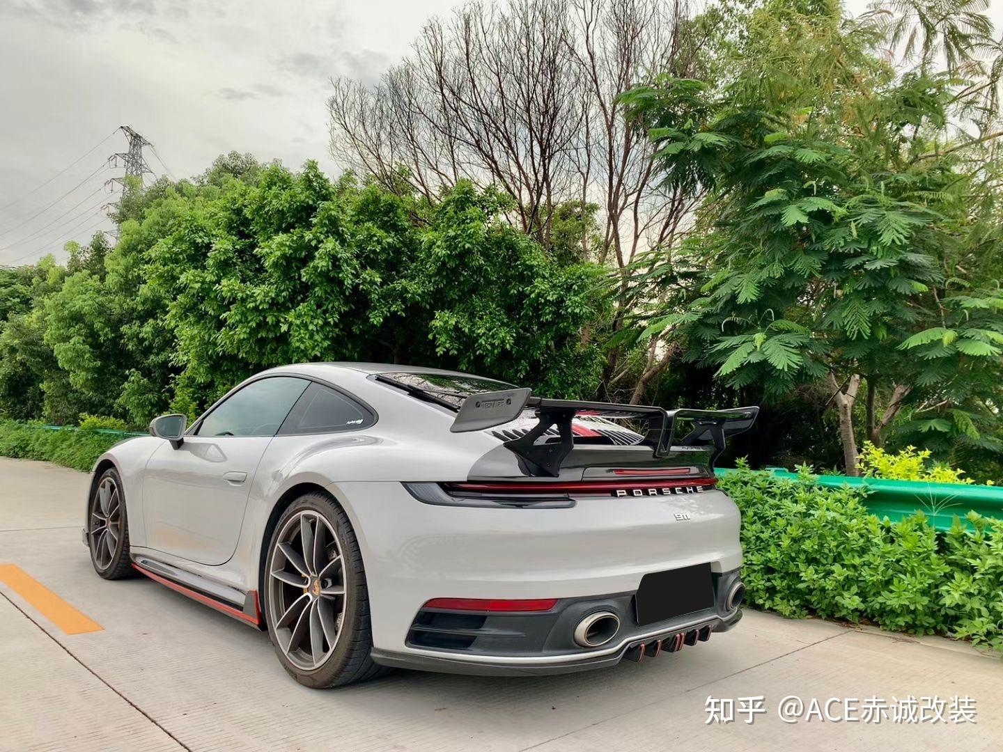 保时捷911992改装泰赫雅特techart碳纤维小包围前唇后唇侧裙尾翼升级