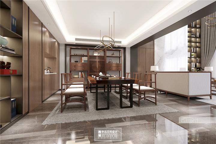 800㎡上海别墅:用新中式来装修设计,尽显大宅韵味 - 知乎