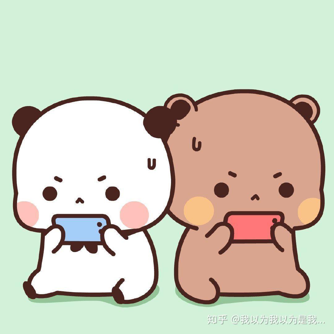 一只白熊和一只棕熊情侣的表情包,在收集,求图? 