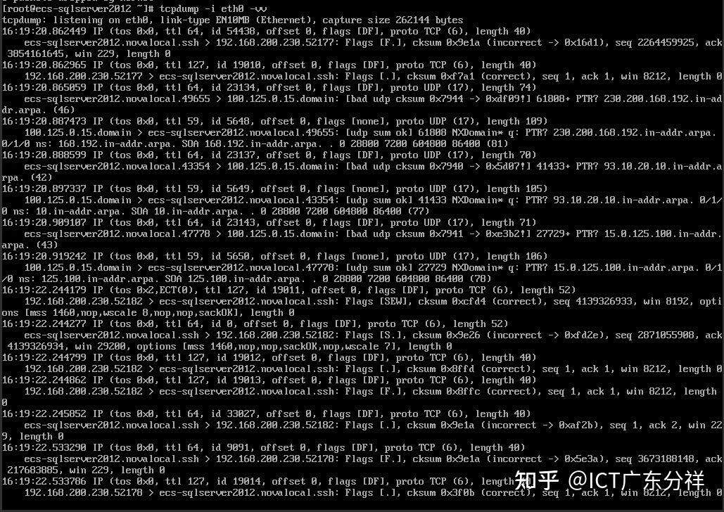 Linux tcpdump 
