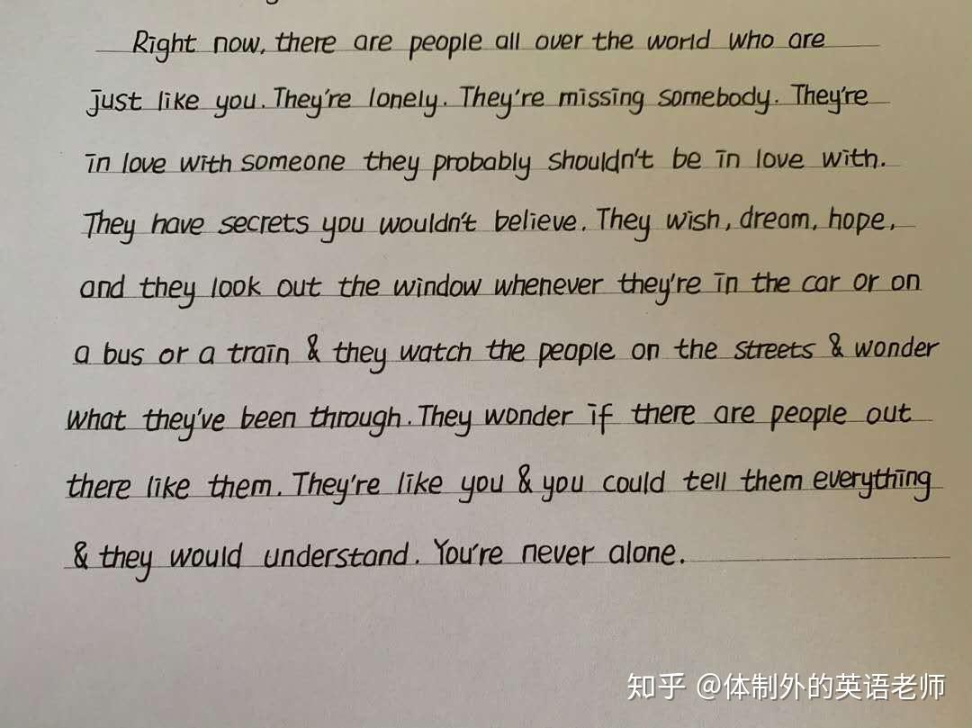 手写英语哪种字体既好看且容易被大家接受? - 知乎