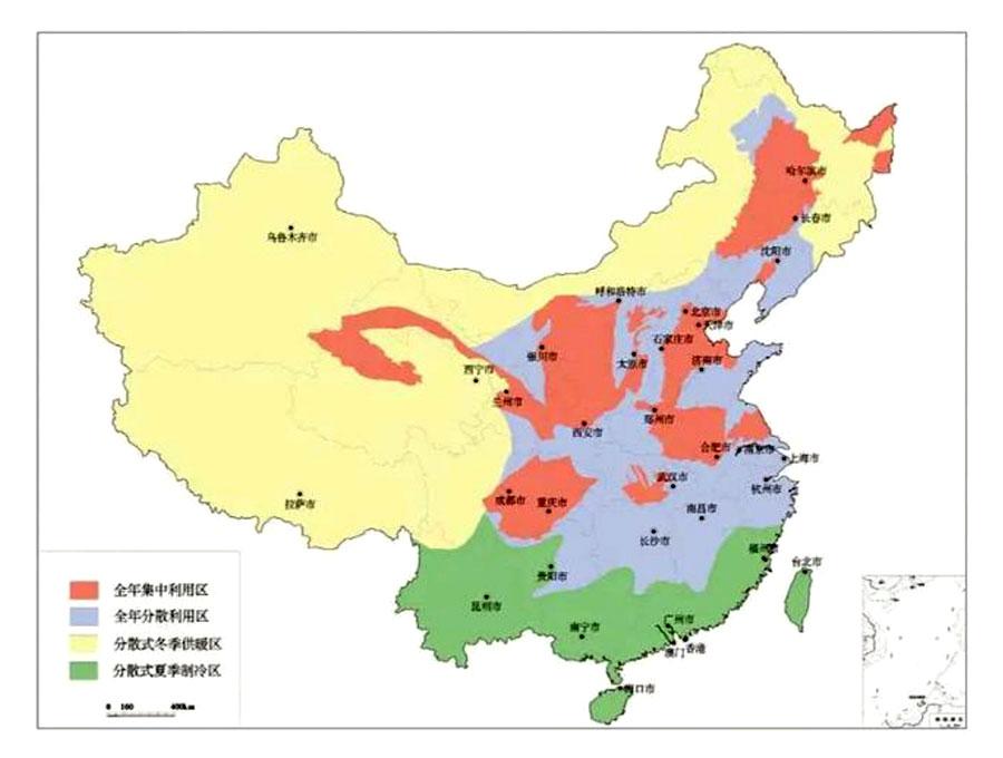 我国热量分布图图片