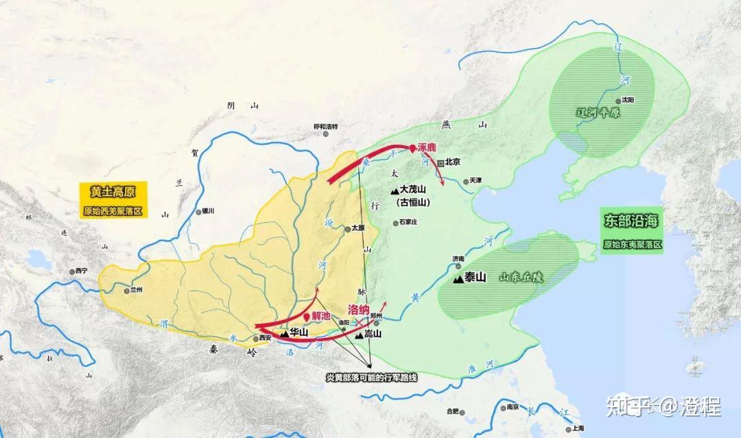 阪泉之战形势图首先可以排除的是涿鹿县,原始西羌内部的统一