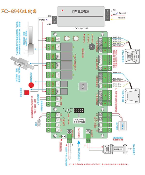 门禁电锁如何接线？
