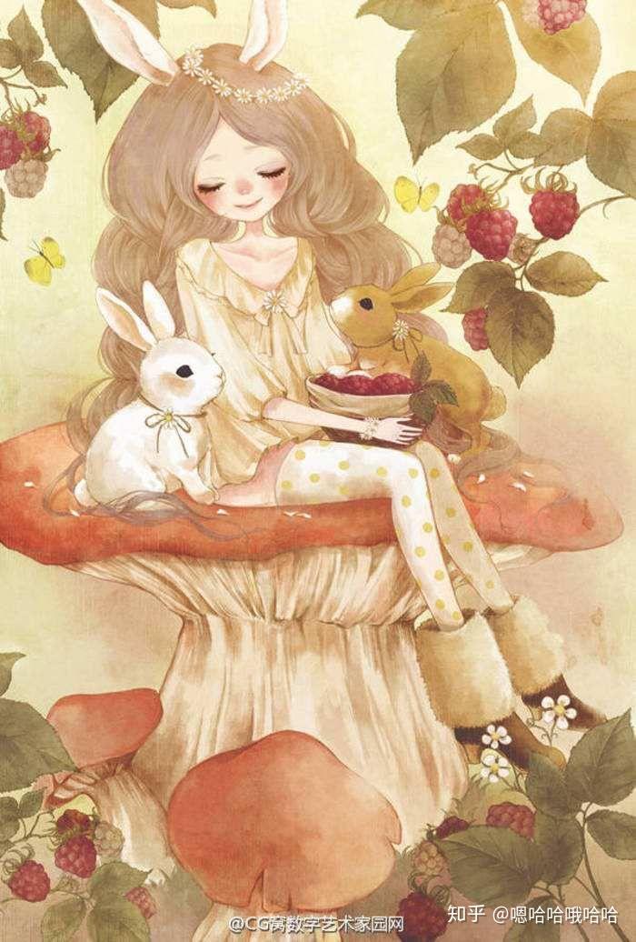 有没有女生抱着兔子的图片壁纸或头像