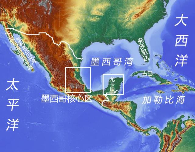 墨西哥高原地图图片