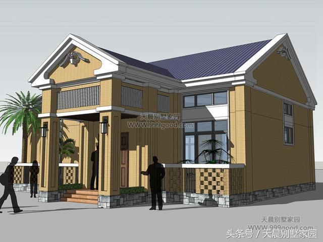 精选2套一层半别墅15万搞定的农村小别墅实用美观就够了