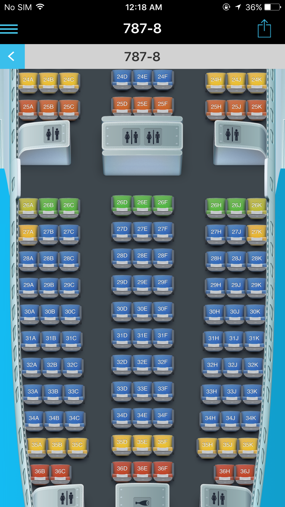 卡航787选座位(经济舱)? - 知乎