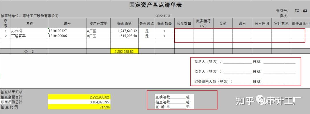 審計監盤程序講解合集