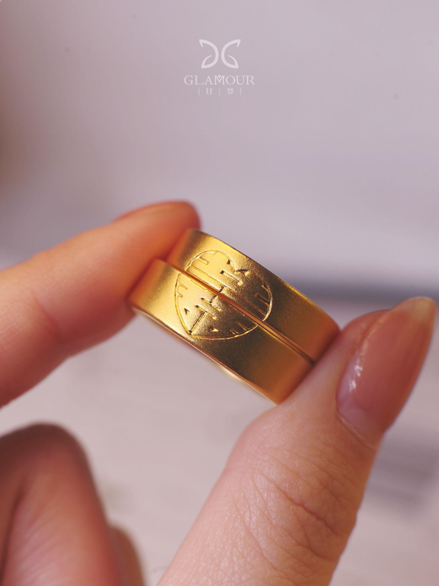 双喜古法金对戒,见证爱情美好瞬间 - 知乎