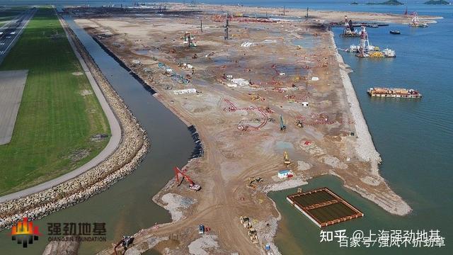 塑料排水板插板船香港机场第三跑道填海造陆