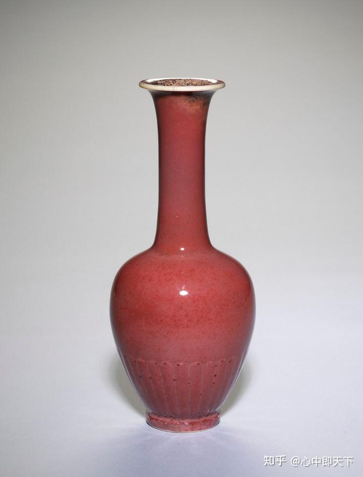 清代乾隆豇豆红瓷器图片