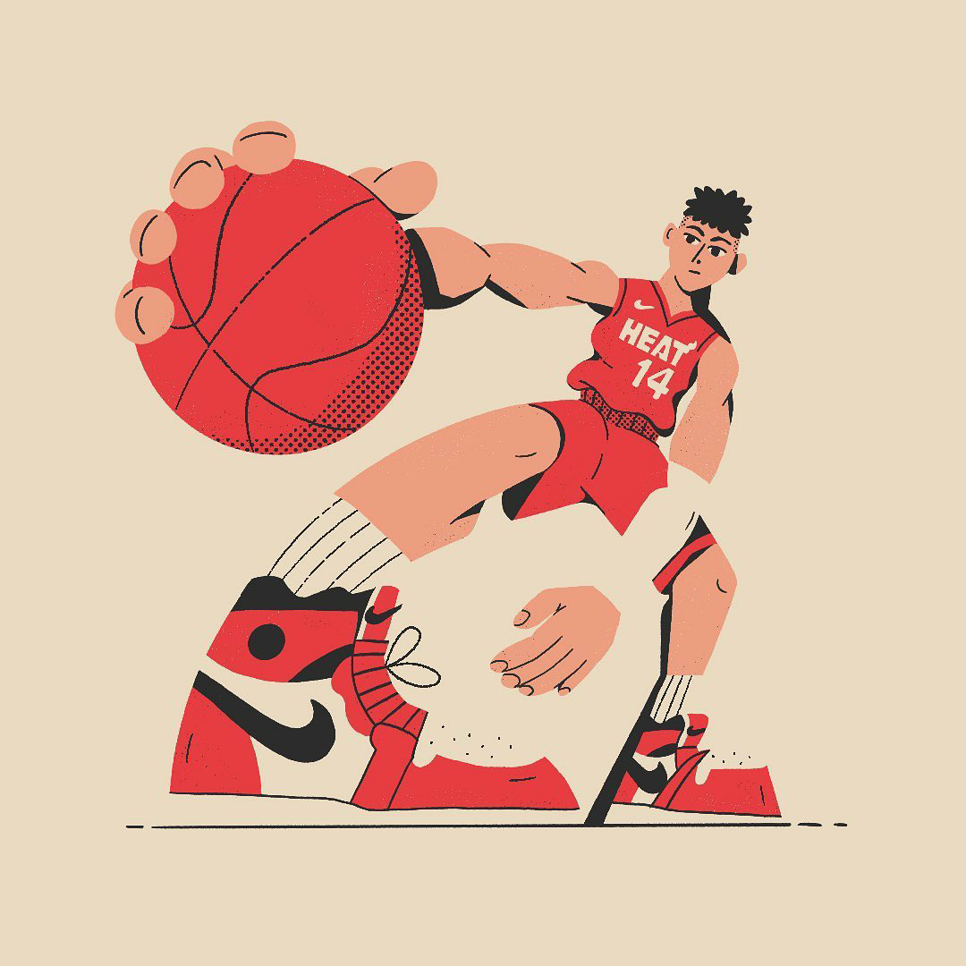 篮球壁纸这是不是你一直寻找的篮球插画