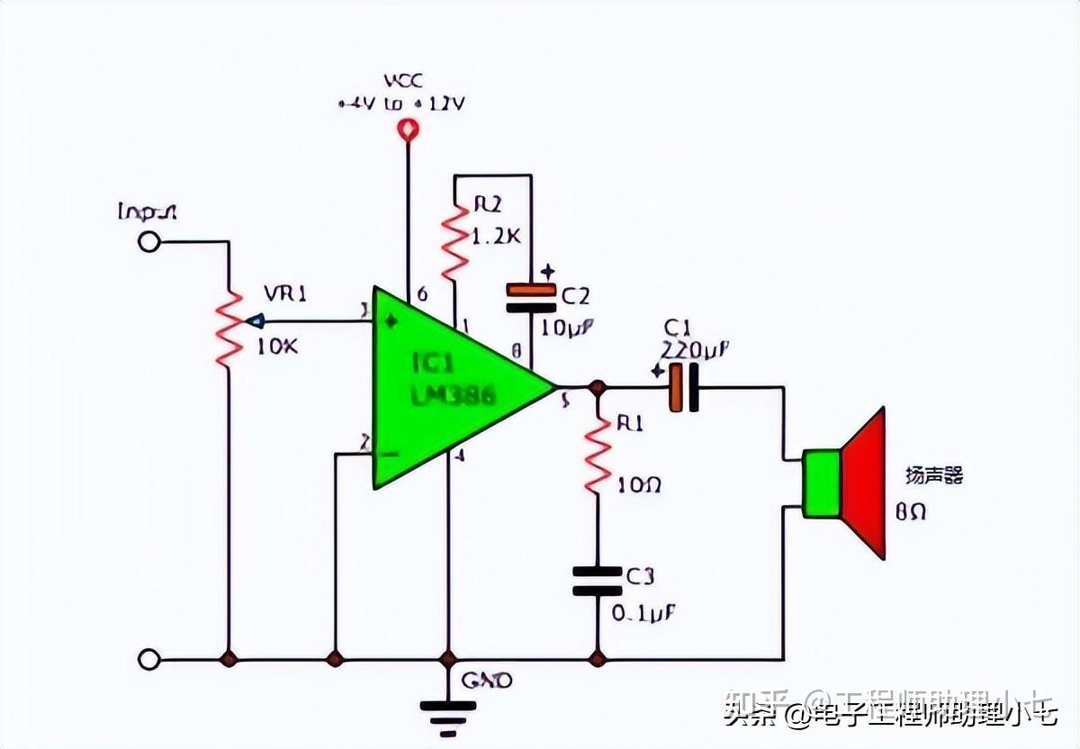 七,lm386功放電路