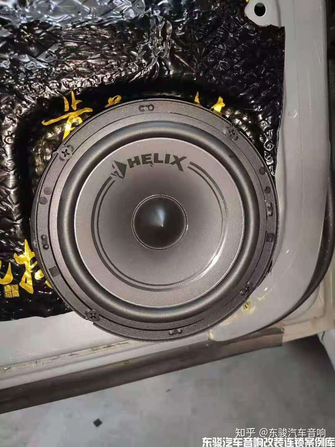 日照东骏汽车音响改装别克凯越升级喜力士f62c两分频套装施工案例