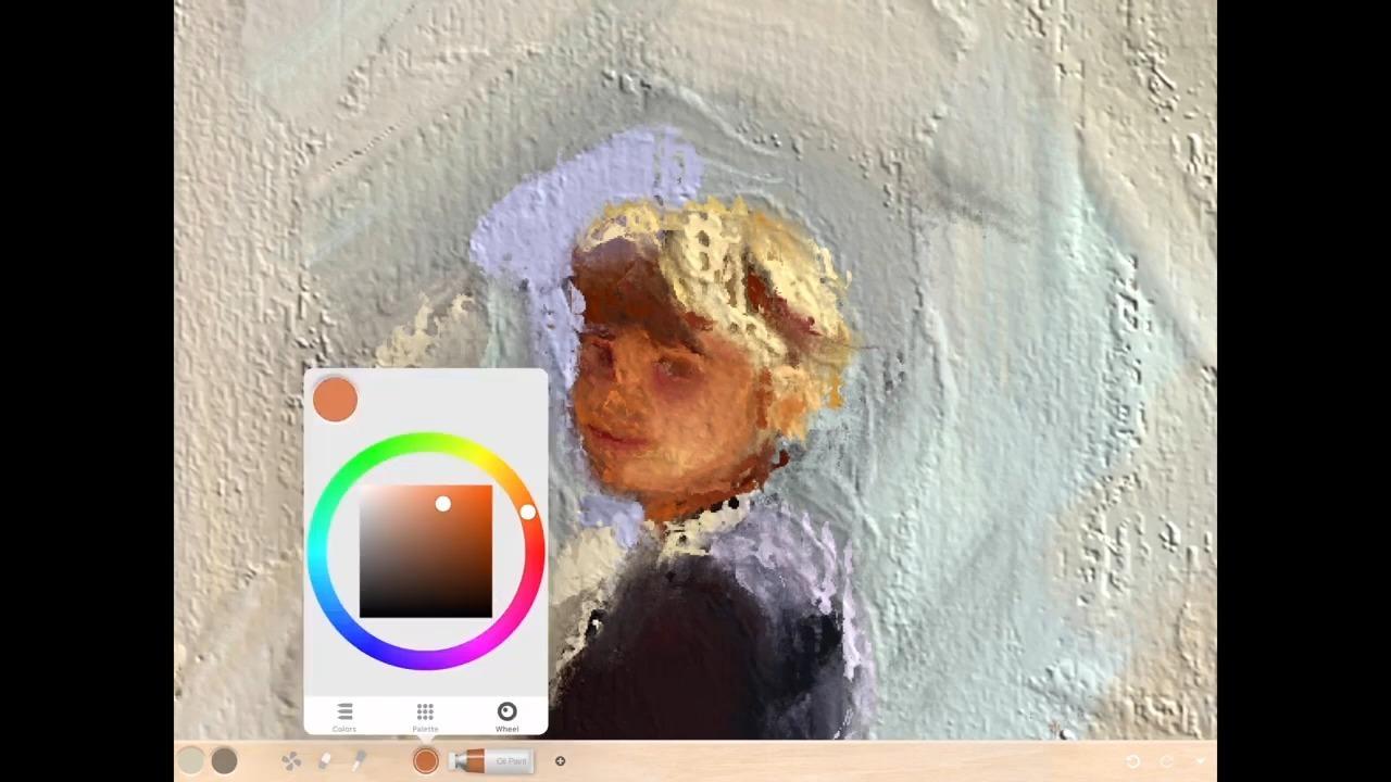 用ipad来画出油画的感觉-骑马的小姑娘油画教程(一)