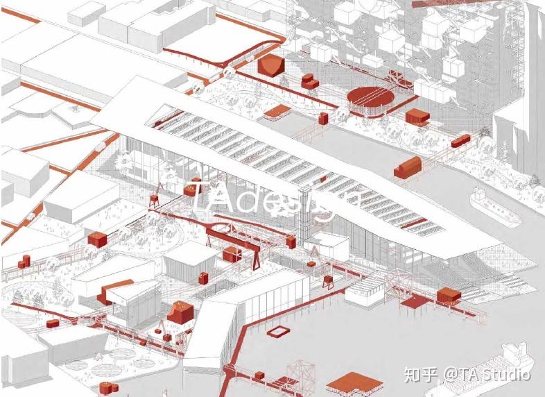 場地周邊環境,自己對場地的相關分析圖用巧妙的方式結合到