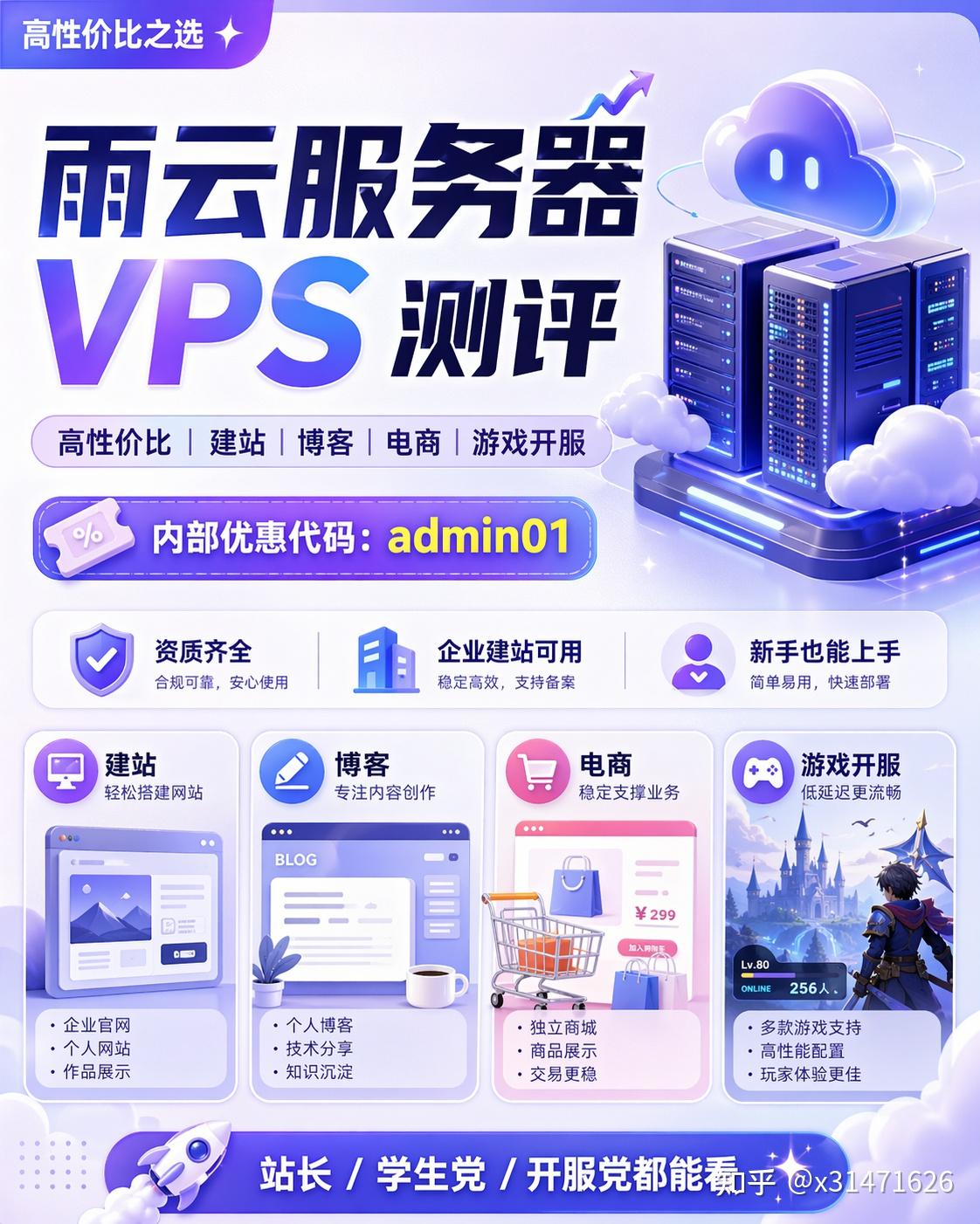 VPS 测评:高性价比建站、博客、开服都能用