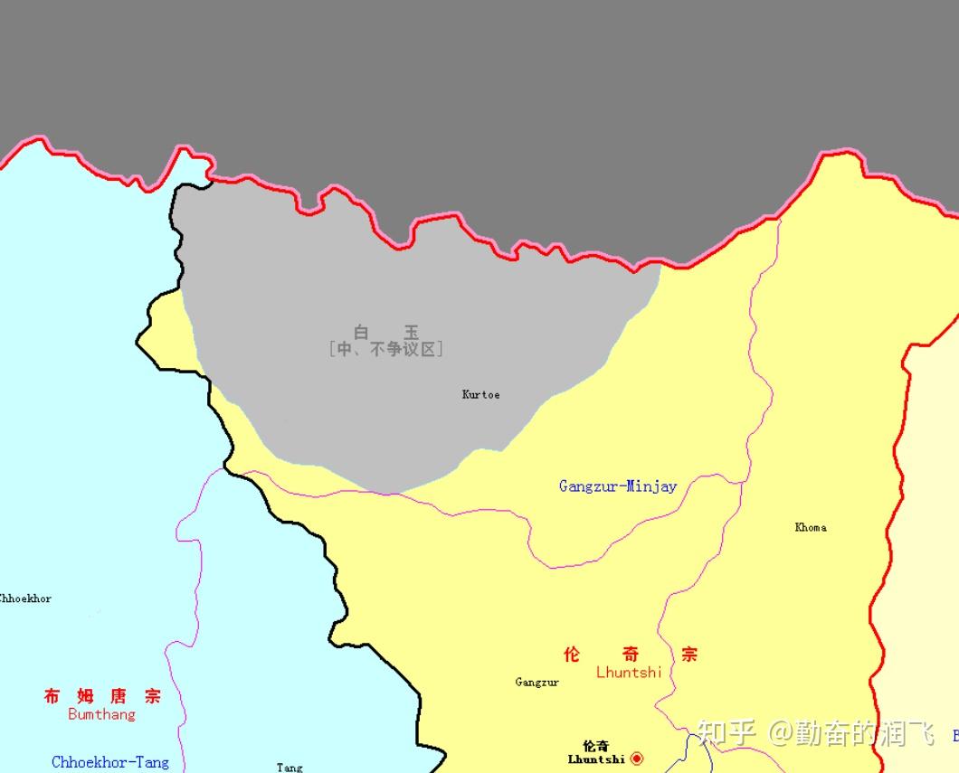 中国不丹争议领土地图图片