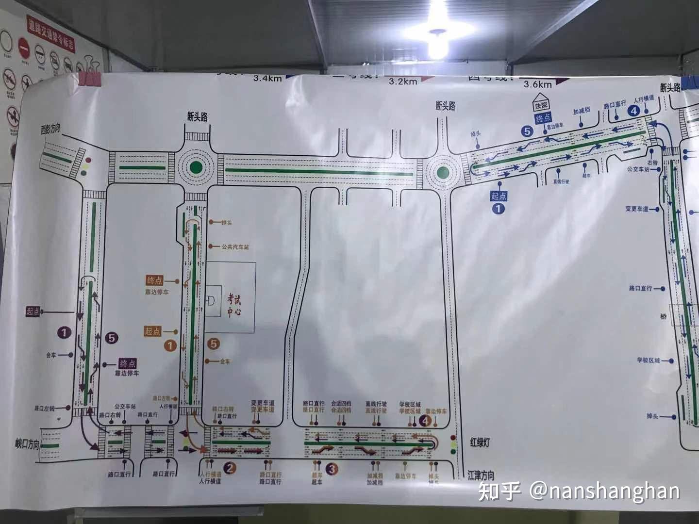 西彭科目三考试路线图图片