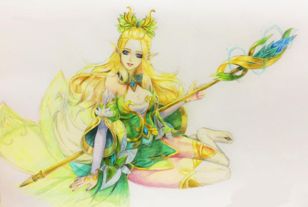 手绘教程分享王者荣耀人物精灵公主王昭君