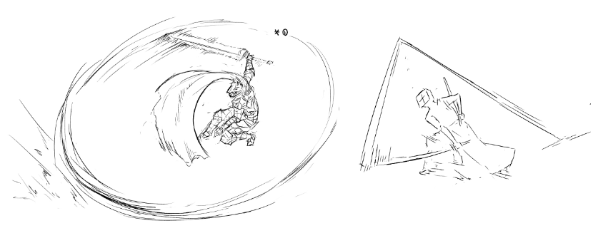 空气法:相较于普适原理的用法,这种速度线描述的不再是运动质点的残影