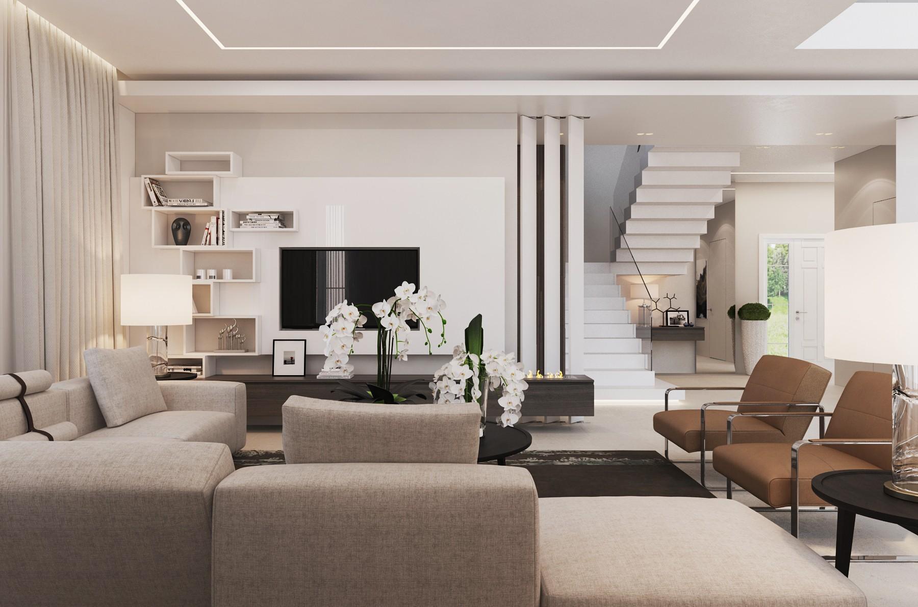 成都别墅极简轻奢风装修设计精致格调与高雅的生活融为一体