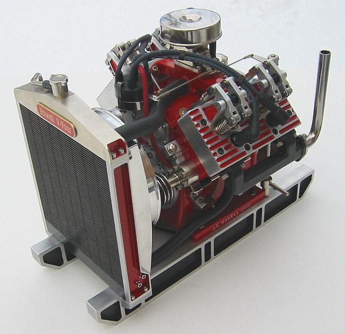 微型水冷v4发动机模型图纸 世界最小4缸引擎设计pdf图档