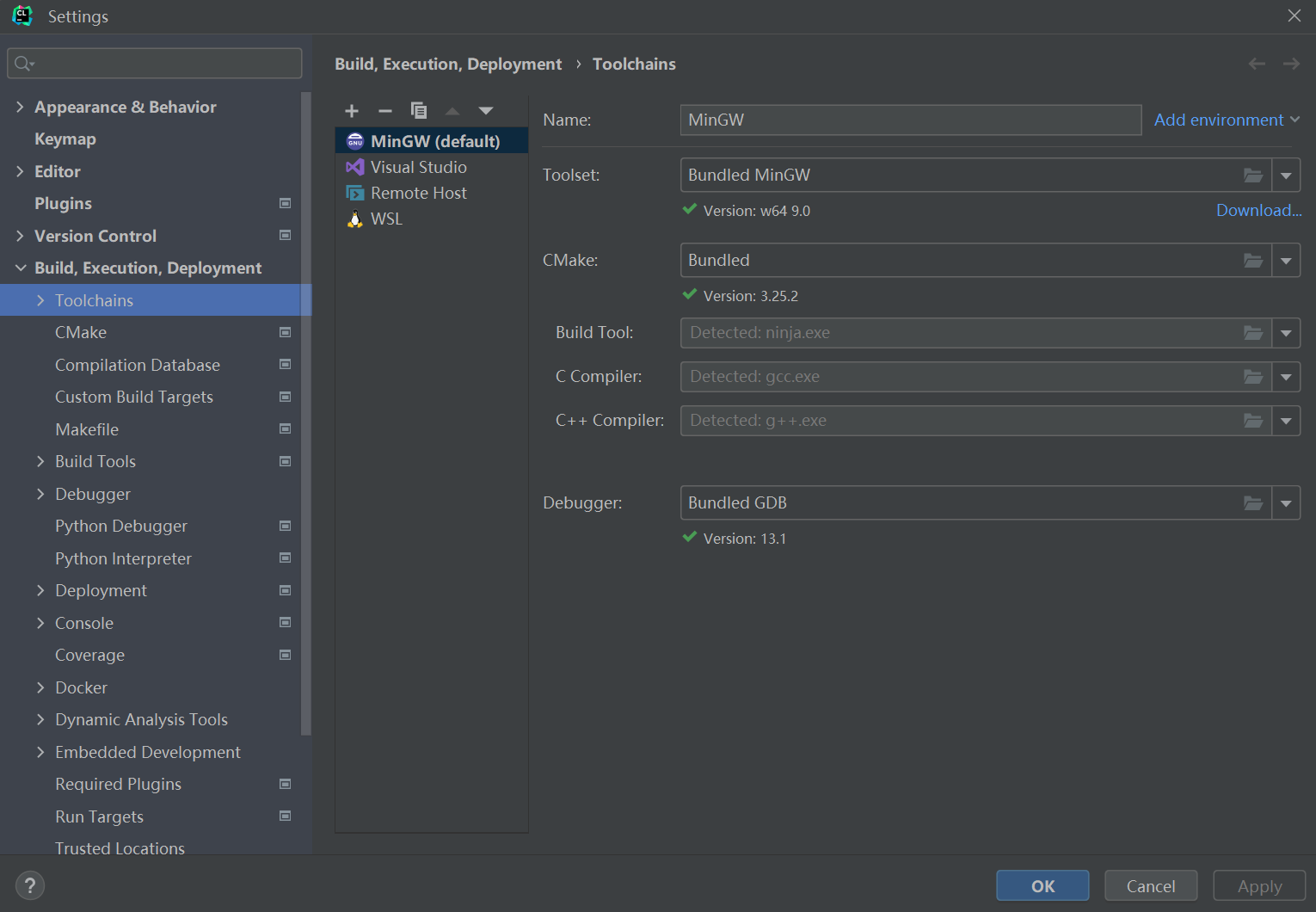 Clion wsl cmake 