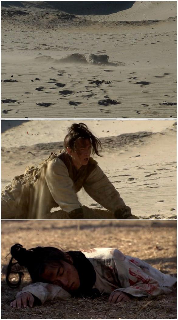 大漠奔命,九死一生陈晓目光凌厉,出手干脆,击昏父亲后逃往沙漠引开