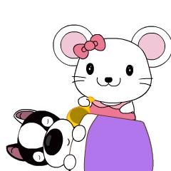 卡通动漫一个顽皮酷炫的小淘气鬼