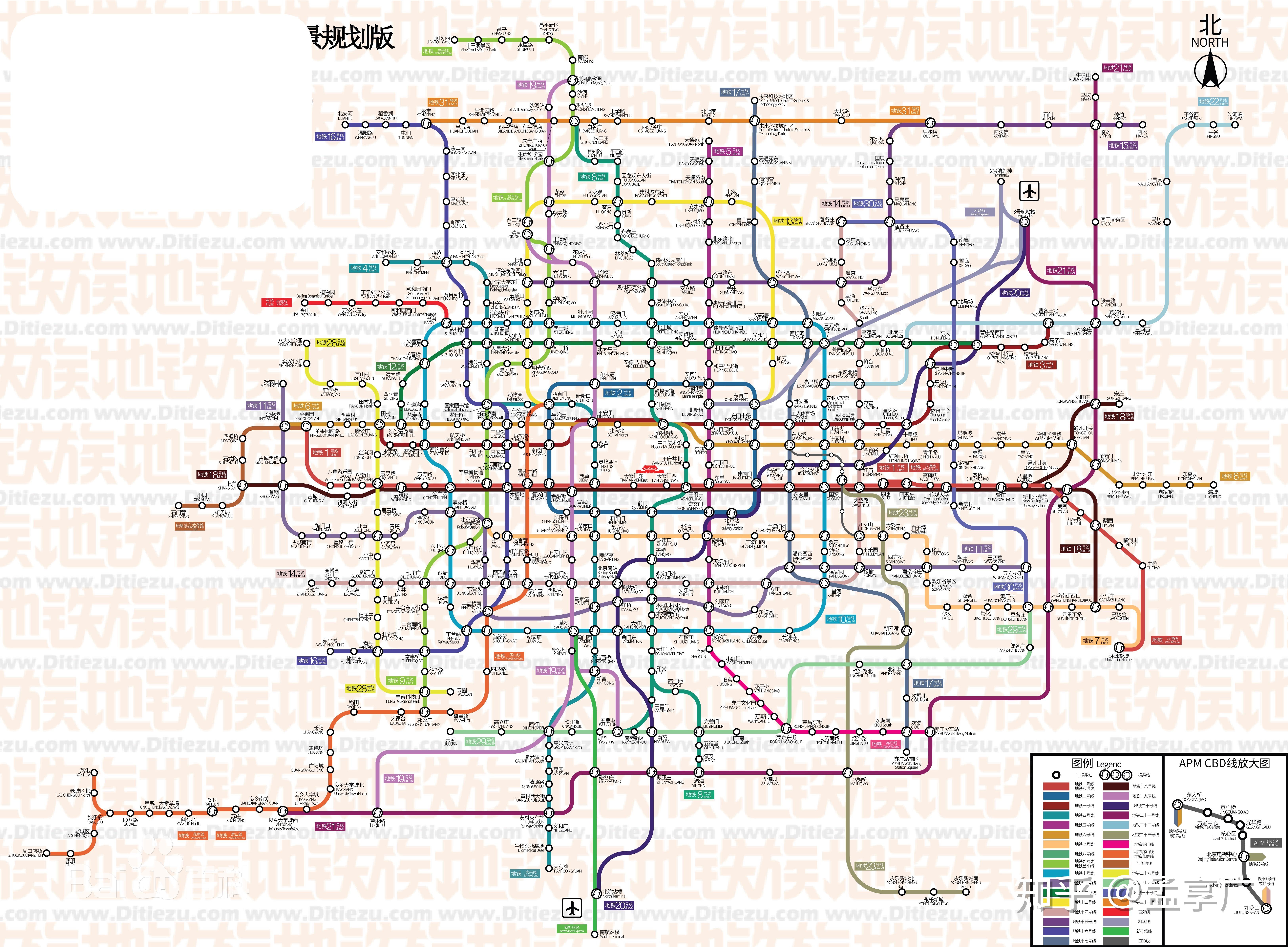 北京地铁远期规划,看看经过你家门口吗 