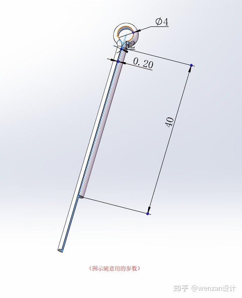 求各位大神教教solidworks开口销怎么画 ?