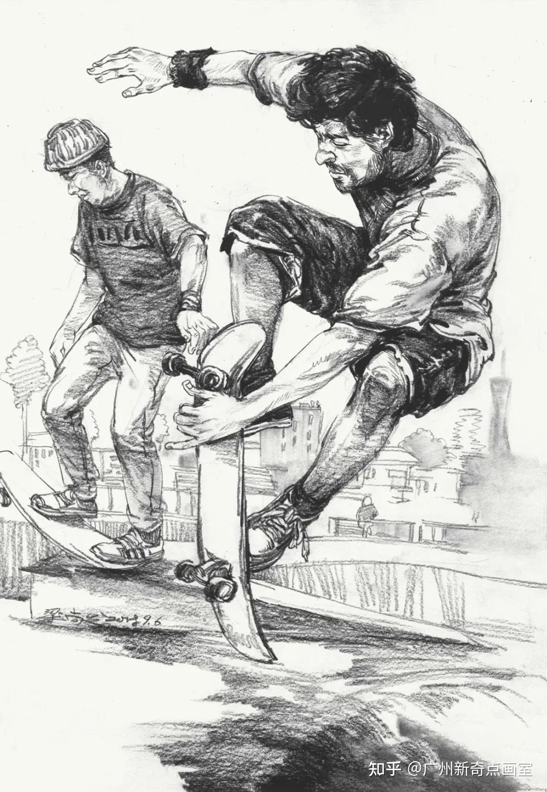 运动类速写怎么画?绝对是校考必考重点! - 知乎